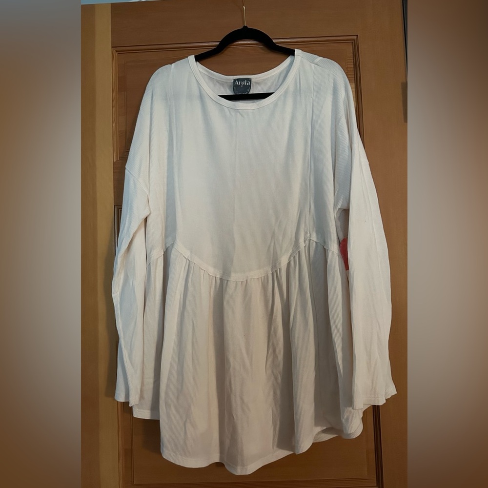 Arula Waffle-Knit Long Sleeve Top
